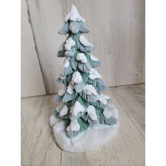 Velvet felt tree snow pine xmas tree home decor figure forest - Picture 2 of 7